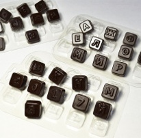 Формы алфавит для мастики шоколада