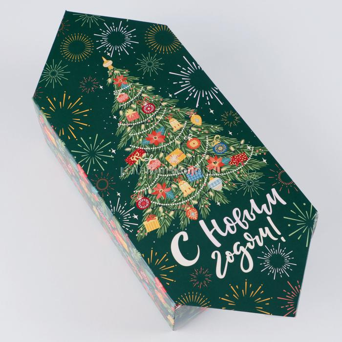 Сборная коробка‒конфета «Новогодняя ёлка», 14 × 22 × 8 см